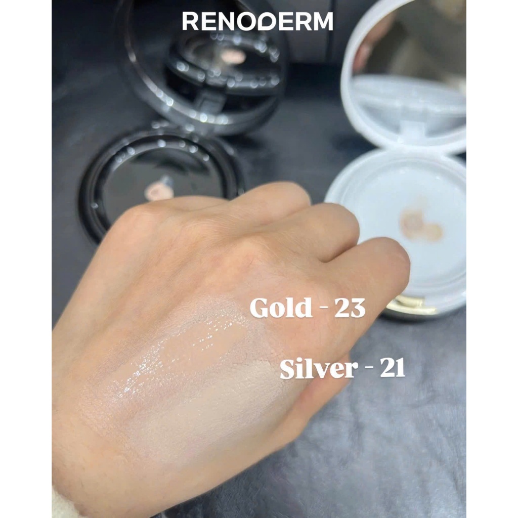 [MALL HÃNG] Phấn Nước Cushion RenoDerm DAY LONG BB CREAM SILVER Tone Sáng Che Phủ Cao Mịn Lì Phù Hợp Da Dầu Da Treatment | BigBuy360 - bigbuy360.vn