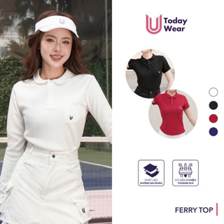 Áo thun thể thao nữ dài tay và ngắn tay Ferry Long Top cổ polo chơi tennis pickleball golf thoáng mát Today U Wear