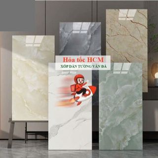 [COMBO 300] Tấm Xốp Dán Tường Vân Đá Bóng 30x60cm có keo sẵn, chống thấm, cách nhiệt