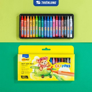 Bút sáp 12/18 màu Thiên Long Colokit - Màu sắc tươi sáng Phủ đều màu Bền màu