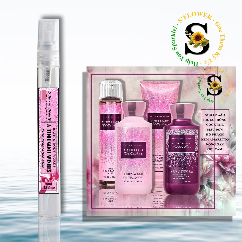 Siêu Mini 10ml | Sweet & Warm | Auth US | Xịt Thơm Nước Hoa Toàn Thân Bath & Body Works Fine Fragrance Body Mist | BigBuy360 - bigbuy360.vn