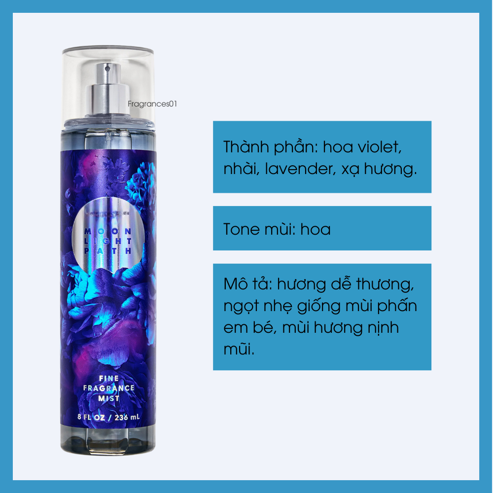 Mist Xịt Toàn Thân BBW Moonlight Path 236ml Từ Mỹ