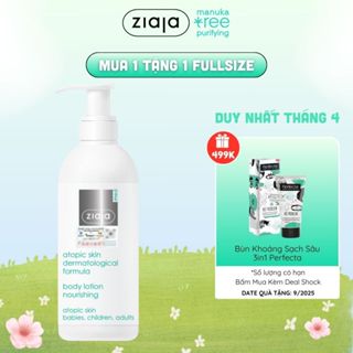 Nhũ Tương Mượt Da Toàn Thân Ziaja Med Atopic Skin Dermatological Formula Body Lotion Nourishing 400ml (Kem Dưỡng cho bé)