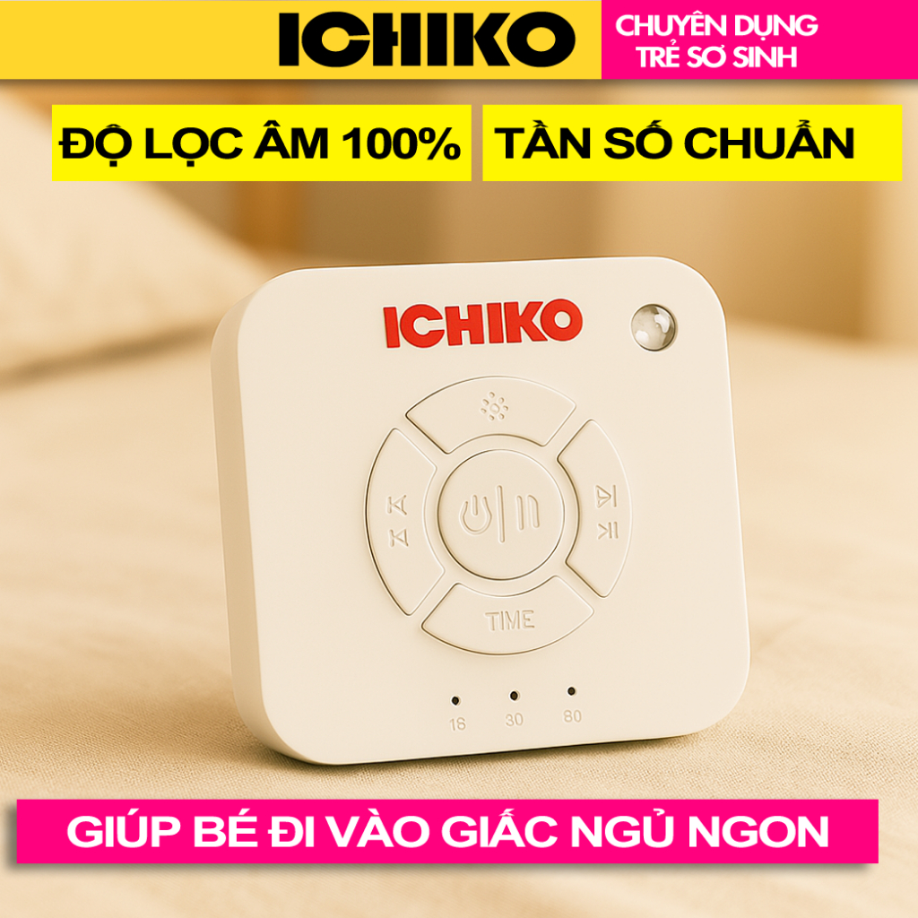 Máy Tạo Tiếng Ồn Trắng ICHIKO [ White Noise] [Giúp bé ngủ ngon, sâu giấc]