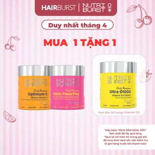 Combo kẹo dẻo Nutriburst bổ sung Vitamin C và Biotin giúp tăng Collagen, hỗ trợ mọc tóc và móng