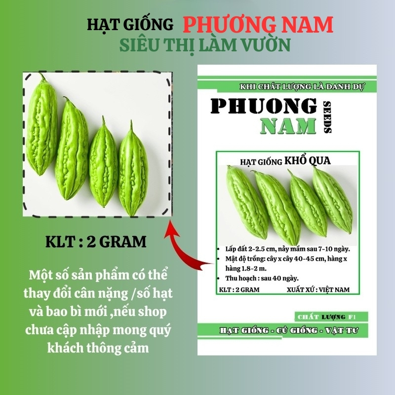 2 Gram - Hạt Giống Khổ Qua Phương Nam