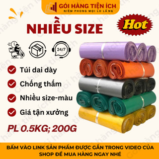 1kg Túi đóng hàng, gói hàng niêm phong nhiều size, nhiều màu tự dính siêu dai siêu rẻ chống nước