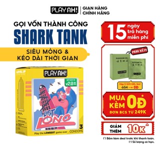 Bao Cao Su PlayAh Last Long Siêu Mỏng Kéo Dài Quan Hệ Thời Gian Hộp 3/10 size 52mm