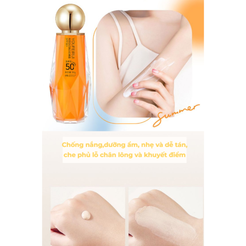 Kem chống nắng 5in1 Riji - Kem chống nắng hàn quốc 50spf giúp chống nắng, dưỡng da, lên tone màu da cho da trắng sáng