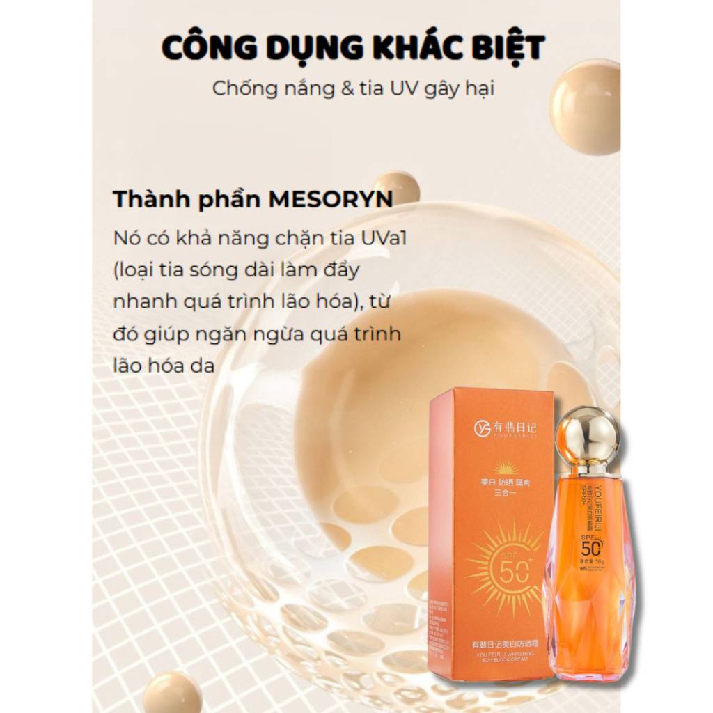 Kem chống nắng 5in1 Riji - Kem chống nắng hàn quốc 50spf giúp chống nắng, dưỡng da, lên tone màu da cho da trắng sáng