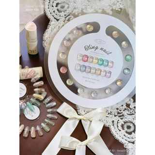 Set sơn gel nhũ rouni 14 màu tặng bảng mẫu tròn