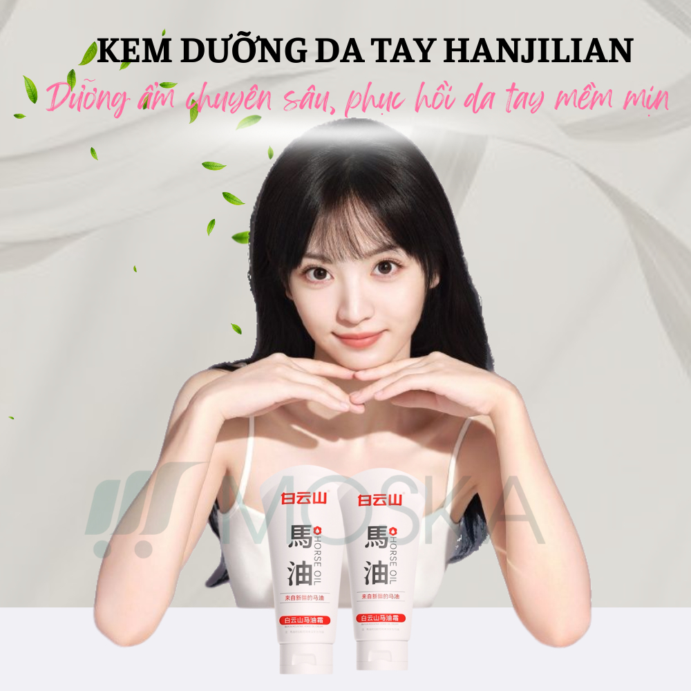 Kem Dưỡng Ẩm Da Tay HANJILIAN 80G - Da Tay Mềm Mịn, Dưỡng Bong Tróc, Giảm Nứt Nẻ, Dưỡng Trắng, Chống Lão Hóa | MOSKA