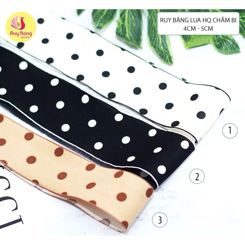 Ruy băng lụa HQ chấm bi RB2239