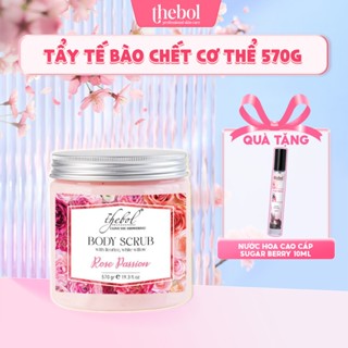 Tẩy Tế Bào Chết Cơ Thể Thebol Hương Rose Passion 570gr + Tặng Nước Hoa 10ml