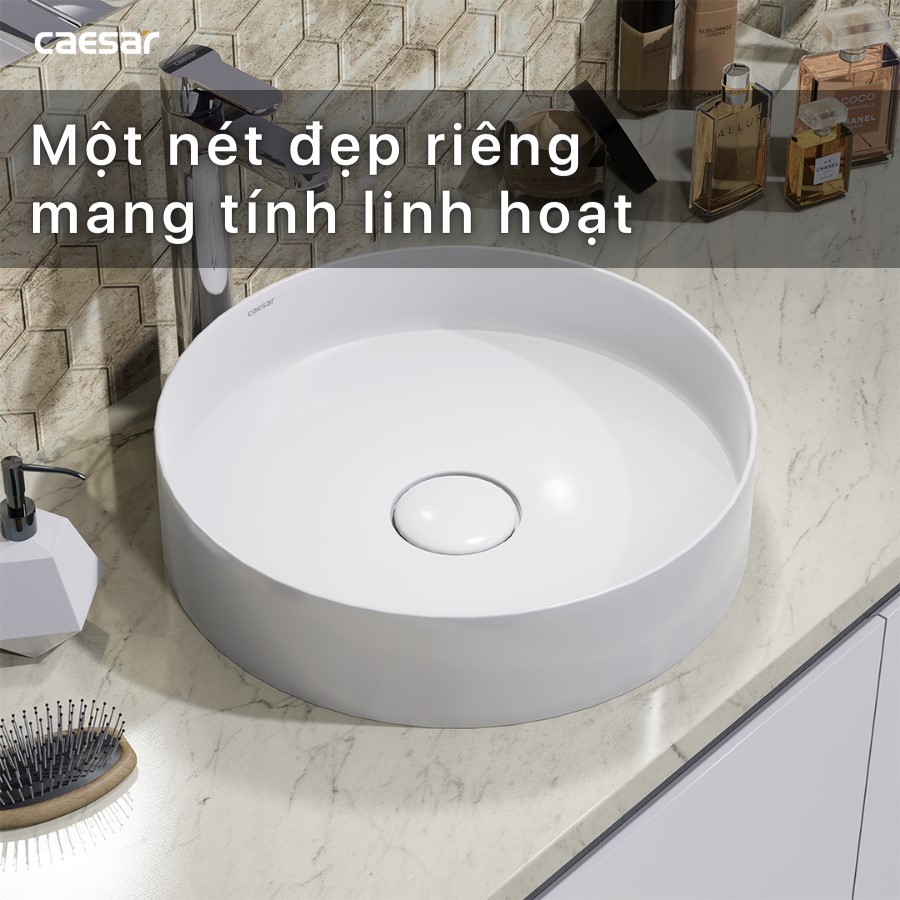 Chậu Rửa Lavabo Đặt Trên Bàn LF5258 - CAESAR(Hàng Chính Hãng)