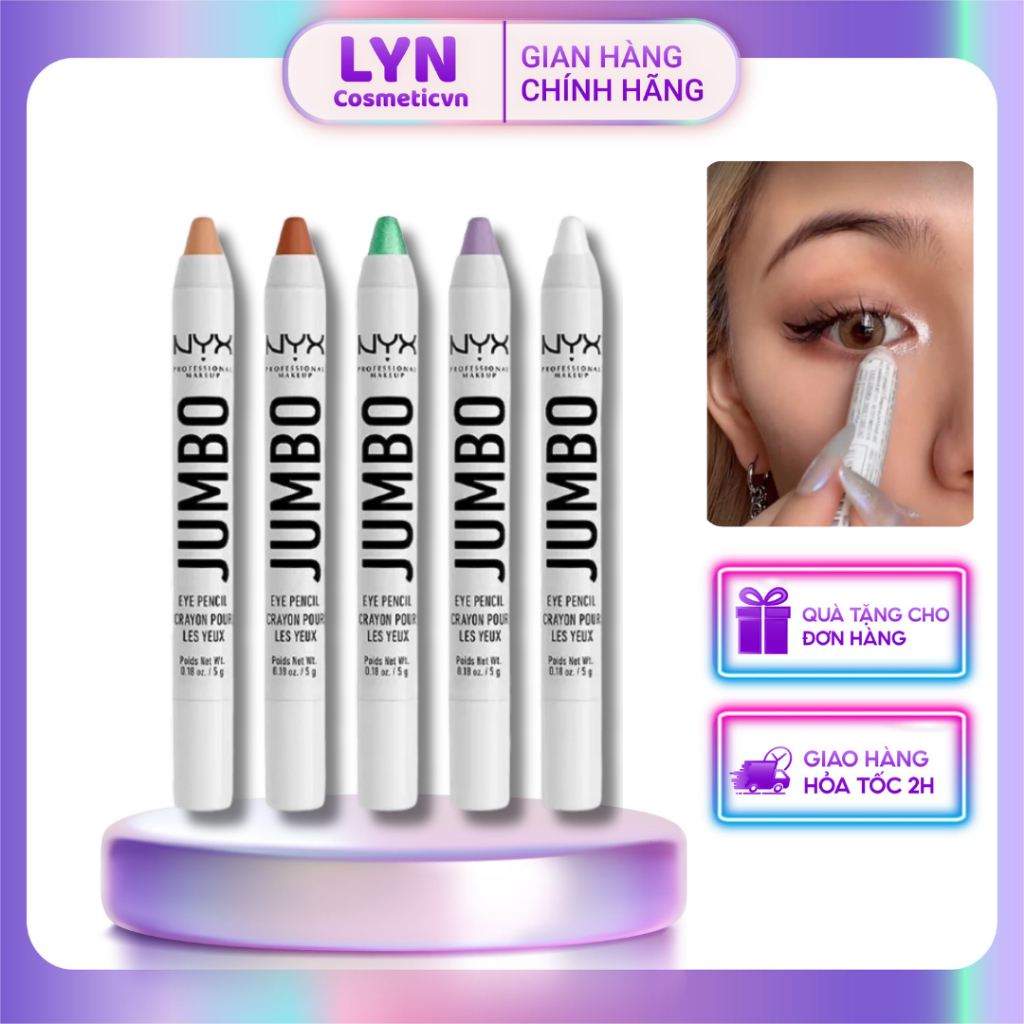 [NYX - Bill Us] Kẻ Viền Mắt Nhũ Trăng  Chì Kẻ mắt đa năng NYX Jumbo Eye Pencil Chống Trôi, Siêu Bền,