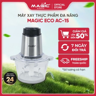 Máy xay thực phẩm đa năng Magic Eco AC-15, lưỡi dao 4 lưỡi, dung tích 2L - Bảo hành chính hãng.