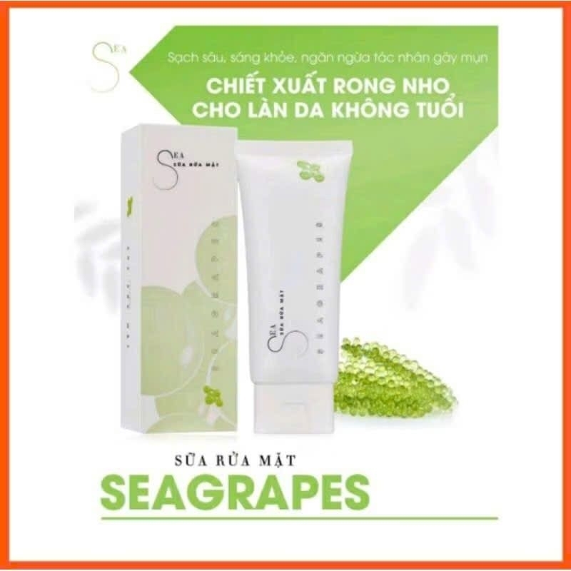 Sữa Rửa Mặt Rong Nho Ngọc Linh Sâm 120ml thay thế bột rửa mặt mẫu cũ Mẫu Mới