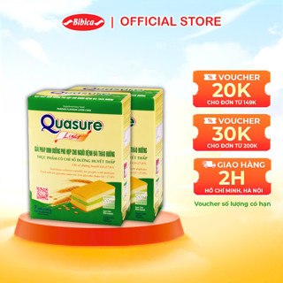 Combo 2 Hộp Bánh Bông Lan Quasure Light Cốm Bibica 126g - Thực phẩm cho người ăn kiêng, tiểu đường