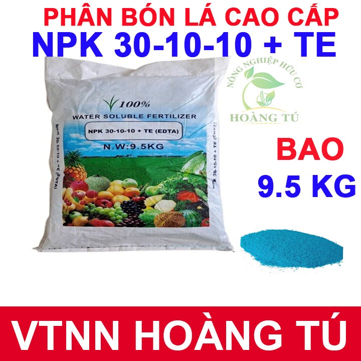 Phân NPK 30-10-10 +TE - BAO 9.5 KG