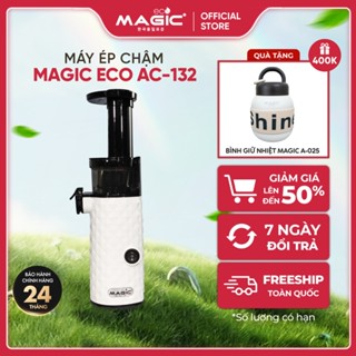 Máy ép chậm Magic Eco AC-132, lưới inox, giảm tiếng ồn - Hàng chính hãng.
