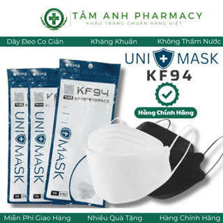 [ Combo 500C] Khẩu trang KF94 UNI MASK 4 lớp kháng khuẩn 4D Hàn Quốc hàng chính hãng chống bụi mịn
