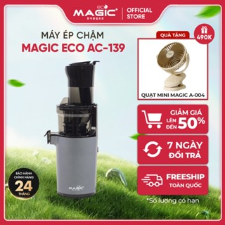 Máy ép chậm Magic Eco AC-139, lưới 2 tầng, miệng rộng 80mm, lắp ráp nhanh - Hàng chính hãng.