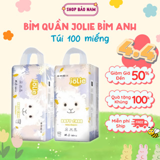 Bỉm quần JOLIE bỉm Anh 100 miếng hàng xuất Nhật đủ size M/L/XL/XXL/4XL cho bé 5- 30 KG