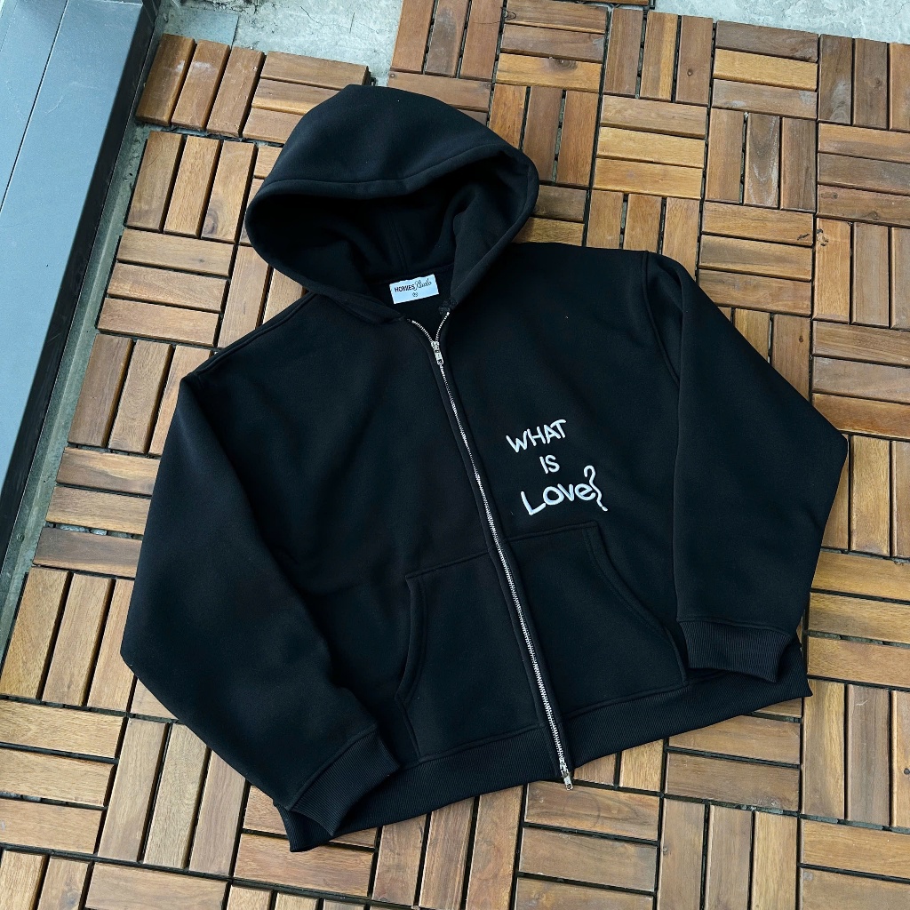 Áo Hoodie Double Zipped Form Boxy WHAT IS LOVE Local Brand Unisex Nam Nữ Oversize - Homies Saigon | BigBuy360 - bigbuy360.vn