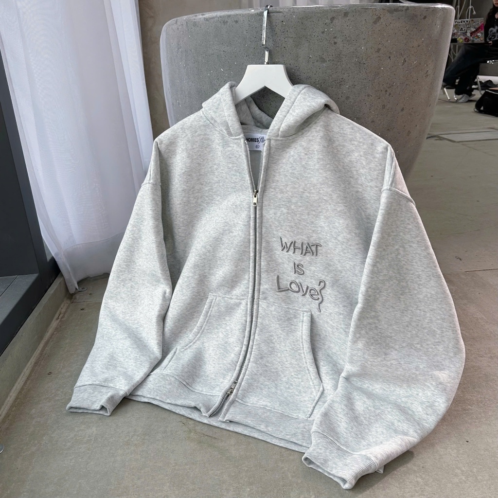 Áo Hoodie Double Zipped Form Boxy WHAT IS LOVE Local Brand Unisex Nam Nữ Oversize - Homies Saigon | BigBuy360 - bigbuy360.vn