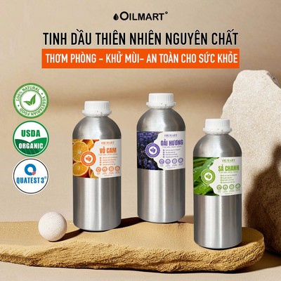 Tinh Dầu Thiên Nhiên Dung Tích Lớn Oilmart Essential Oils Xông Phòng, Đuổi Muỗi, Thư Giãn