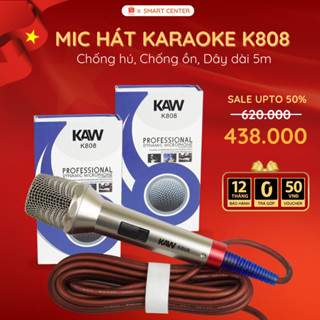 Micro Karaoke KAW K808/K820 Chống Hú, Lọc Âm, Hát Hay, Dây Dài 5m, Sử Dụng Trong Gia Đình