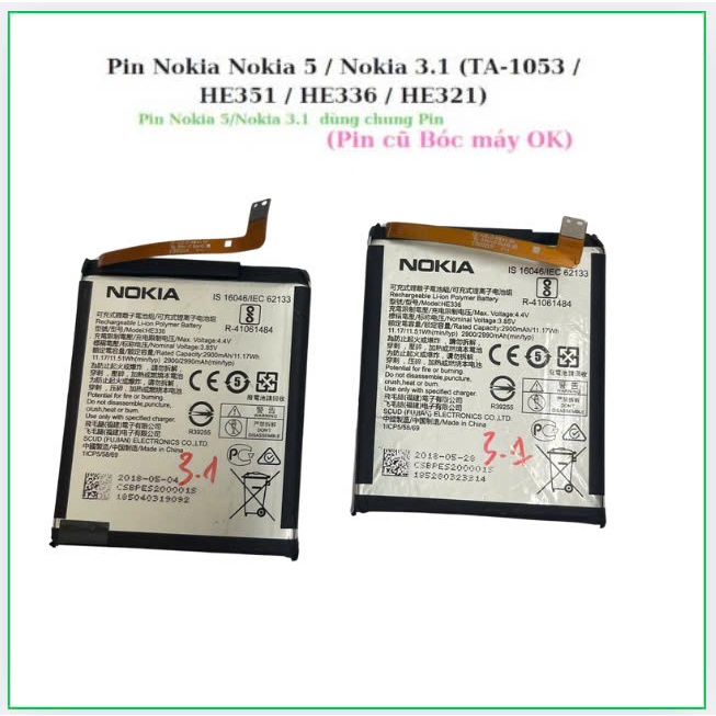Pin HE336 / Nokia 5/Nokia 3.1 (cũ tháo máy)