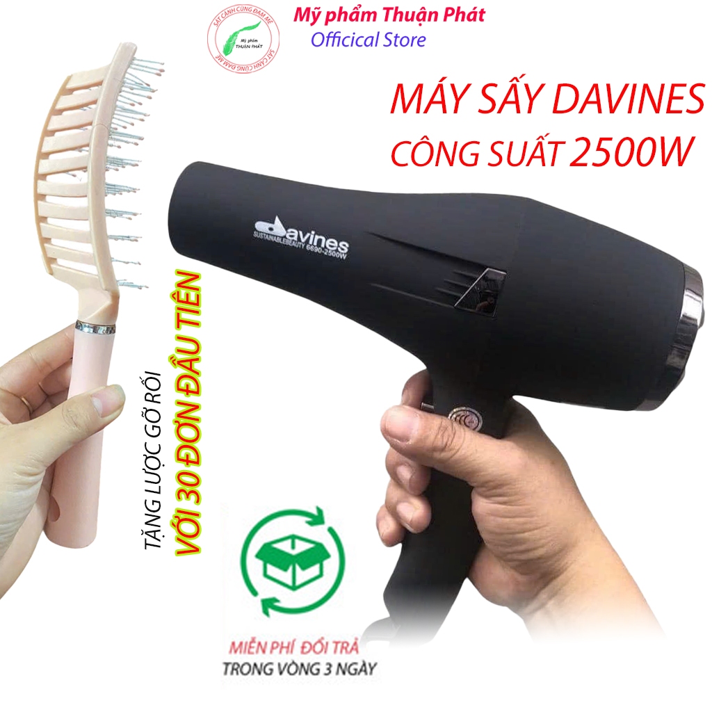 Máy sấy Davines 6690-2500W chuẩn salon nóng lạnh 2 chiều