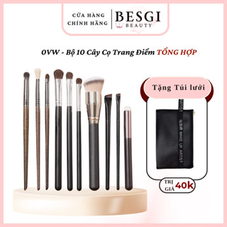 【OVW Bộ 10 Cọ Trang Điểm Tổng Hợp, makeup chuyên nghiệp, lông mềm min BESGI BEAUTY