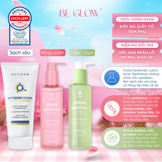Gel rửa mặt cho da dầu,mụn,da hỗn hợp Actidem Derma pH Gel Cleanser 30ml/ 150ml/180ml - Be Glow