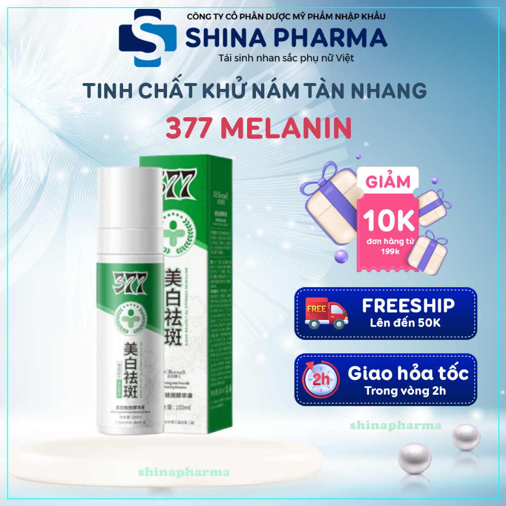 Tinh Chất Xóa Thâm, Nám Tàn Nhang 377 – Xịt Melanin 377 Giúp Mờ Nám, Giảm Thâm, Cải Thiện Sắc Tố, Dưỡng Da Trắng Sáng Mị