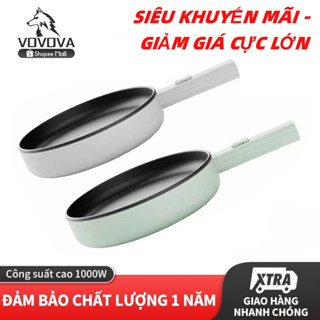 Chảo Điện Đa Năng Không Dính Cao Cấp VOVOVA Nấu Nhanh Hấp Chiên Xào Tiết Kiệm Điện An Toàn Dễ Vệ Sinh