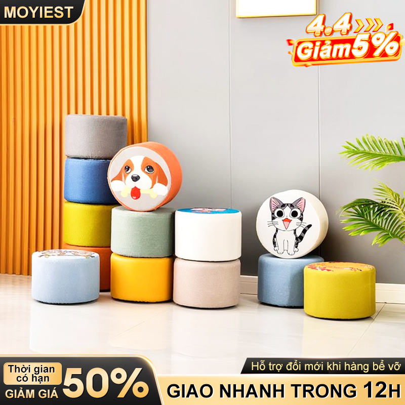 🐼MY🐼Ghế Đẩu Tròn Đa Năng Dành Cho ,Đổi Giày Ghế Nhỏ Ghế Thấp Sáng Phim hoạt hình Trẻ Em Đơn Giản Ghế | BigBuy360 - bigbuy360.vn