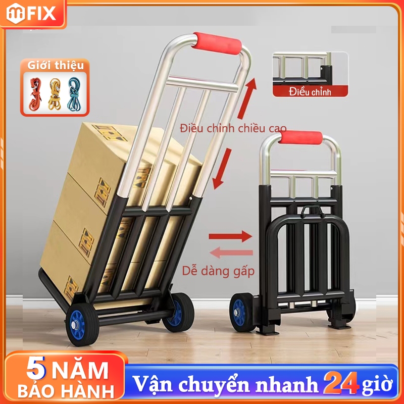 Xe đẩy hàng Xe Đẩy Gấp Gọn,Xe Kéo Hàng Đi Chợ Xe Đẩy Hành Lý Khung Thép Chịu Lực Sơn Chống Gỉ