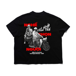 KACHING / Boxy TShirt/  NGƯỜI CHỌN TIỀN ĐEN - 100% Cotton aka Áo Thun KACHING