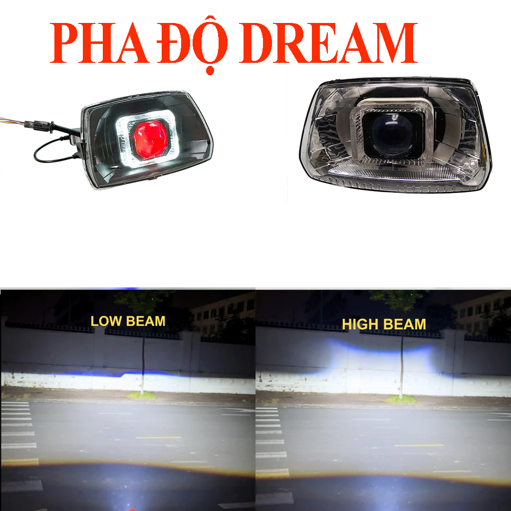 ( 3D+MẮT QUỶ) Pha Đèn Dream Vào Sẵn Bi 1.5 48W Ánh Sáng 5500K Full Dây Nguồn , Mạch - BH 12 Tháng