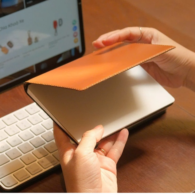 Ốp da dành cho Apple Magic Keyboard và Magic Trackpad, chính hãng Khắc Tên, da bò thật