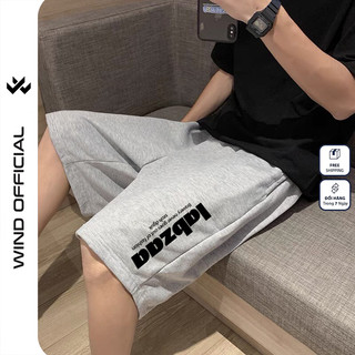  Quần short thun nam nữ WIND unisex Labzaa ống rộng đùi lửng ngố thời trang mặc nhà 