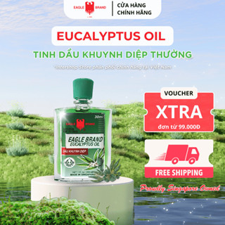 Tinh Dầu Khuynh Diệp Con Ó 2 Nắp Eagle Brand Eucalyptus Oil 30ml hỗ trợ giữ ấm, cảm cúm cho bé EB0001