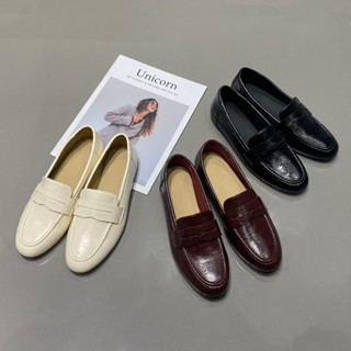 Giày Sục Moccasin Nữ CÓ SẴN ẢNH THẬT Trắng Đen NÂU Đế 3cm Loafers Moca Văn Phòng Bằng Da Mềm Giày Tây nữ Xỏ Lười A803