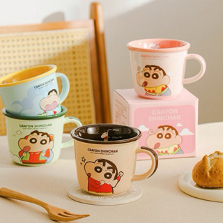 [TẶNG THÌA] Cốc gốm sứ hình Cushin, Shinchan 300ml tặng kèm thìa thích hợp làm quà tặng sinh nhật