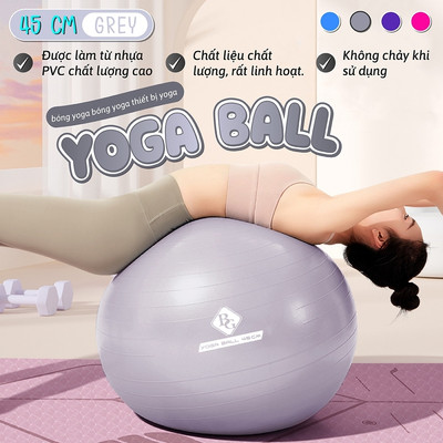 [MALL-45cm] Bóng Tập Yoga Trơn KÈM BƠM (CHỌN PHÂN LOẠI) Nhiều Màu Cao Cấp nhiều màu sắc, cao su dày