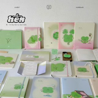  Vở và sổ tay sổ học từ vựng ruột kẻ ngang chấm dot kẻ ô grid Crabit Hên Collection 