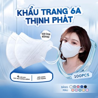 200 Chiếc khẩu trang 6A Mask Thịnh Phát 4 lớp kháng bụi mịn kháng khuẩn chống tia UV Cỏ Ba Lá